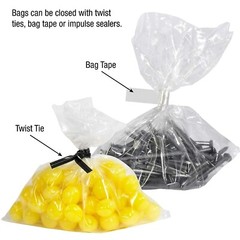 1.5-Mil Clear Poly Bags Flat Open Top Plastic Packaging Packing Multiple Sizes