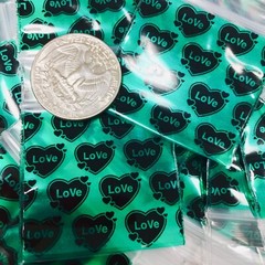 BaggiesSince1987- 1515 ZipSeal DesignBags 100PCS BUNNY PEARL RED SILVER 👀DETAIL