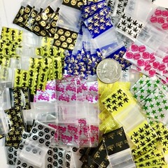 3838 MINI ZipSeal BAGS 10 DESIGN MIX 1000PCS OR CHOOSE 3/8″ X 3/8″, 👀Details🔽