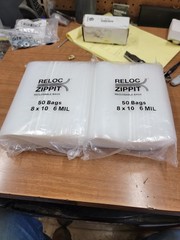 Reloc Zippit Bags 8″x10″ Heavy Duty 6 Mil Thick Reclosable Clr 8 x 10 Bags,100pk