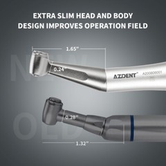AZDENT Dental Slow Speed Contra Angle Handpiece 1.6mm Friction Grip Push Button