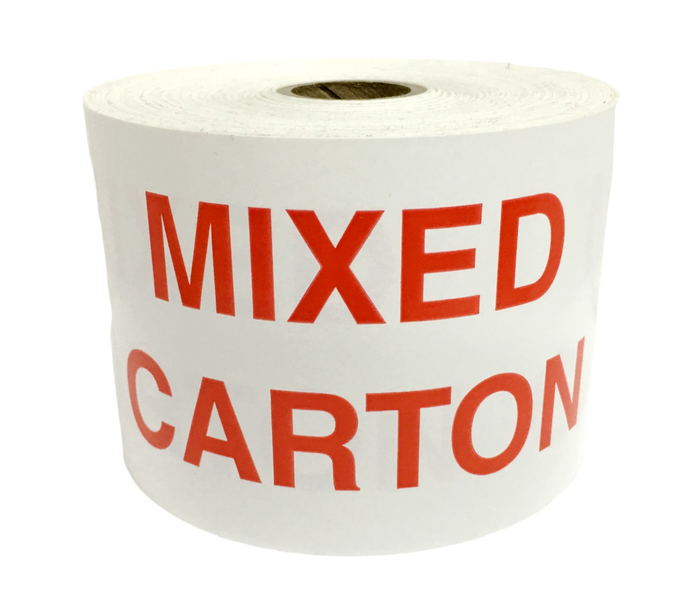 3X5, MIXED CARTON, 500 labels per roll, 1-12 Rolls