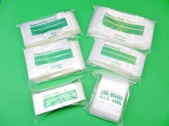 600 Zippit Reloc Bags Assortment 6 Sizes 4mil Clear 100@ H.D.Bags Zip Seal Lock