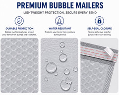 Poly Bubble Mailers Cushion Shipping Envelopes Self Adhesive Mailers Bags Gray