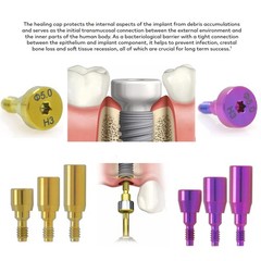 US 5P/k Dental Healing Abutment & Closure Cap Fit Nobel Straumann Hiossen Osstem