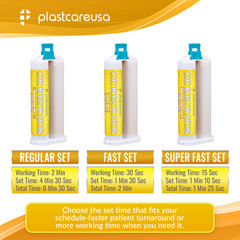 4 X 50ML VPS Bite Registration Material Unflavor FAST Set Cartridges Dental PVS