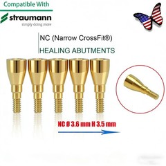 US 5Pc Fit Straumann Titanium NC Healing Abutment & Closure Cover Cap ITI BL/BLT