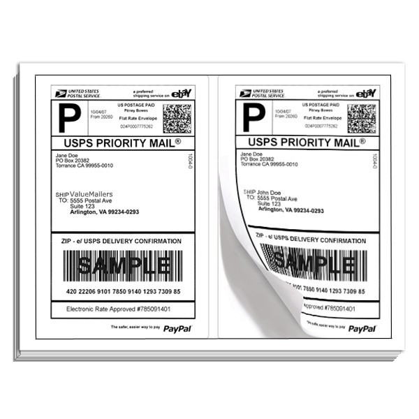 500 Premium Self Adhesive Blank Ship Labels 8.5×5.5