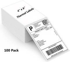 for Zebra & Rollo 4″ x 6″ Direct Thermal Address Shipping Labels Fanfold Rolls