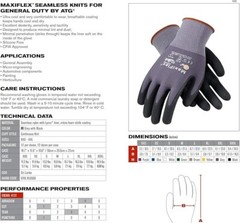 PIP Maxiflex 34-874 ATG Ultimate Glove Nylon Lycra Nitrile Size M, L, XL, 2X