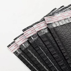 Black 4×8 Poly Bubble Mailers Padded Envelopes Mailing Bags Packing Self Seal .