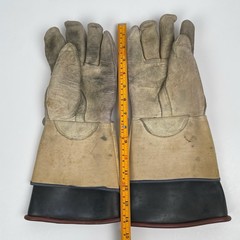 1967 CHARCO Rubber Lineman Gloves w/Allied B-11 Leather Protectors Display Only
