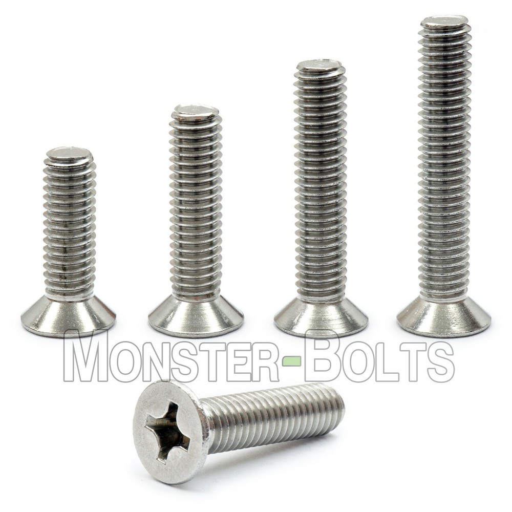 M2 Stainless Steel Phillips Flat Head Countersunk Machine Screws A2 18-8 DIN 965