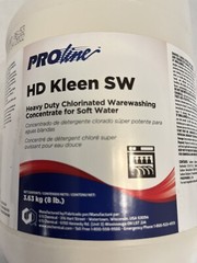 HD Kleen SW. heavy duty chlorinated warewashing concentrate for soft water.