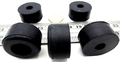 Screw On Rubber Bumper Pad Foot For #14, 1/4″Screw Bolt Hole, 1″ Pad 9/16″ Tall