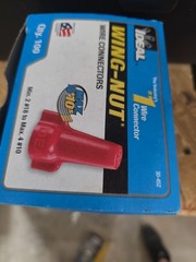 IDEAL wing-nut RED 30-452 , BOX OF 100 PCS Made In USA