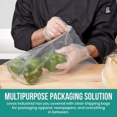 Multiple Sizes Clear Poly Bags 1.5-Mil Flat Open Top Plastic Packaging Packing