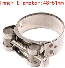 2Pcs Exhaust Clamp Stainless Steel Exhaust Band Clamp Replacement for Motorcycle