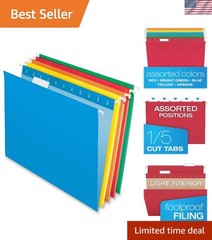 Customizable 25 Pack Hanging File Folders – Eco-friendly & Stylish Color Options