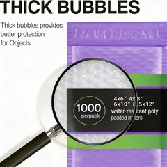 4×6 4×8 6×10 8.5×12 Poly Bubble Mailer Envelop Self Adhesive Shipping Bag Purple