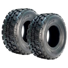 ATV UTV Tire Set 4-Ply Tubeless 19×7-8 Deep Knobby Tread Fits 8in Rims