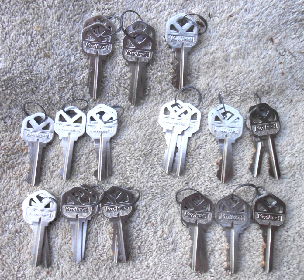 15 ( 3×5 ) Pair 30 keys Kwikset KW1 Original Factory Precut Keys