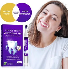 Teeth Whitening Pen 6 Pack, Professional Purple Teeth Whitening Gel for Rapid St