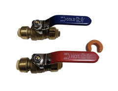 12 Pcs 1/2″ Push Fit Ball Valve Hot and Cold with 1 Removing Clip