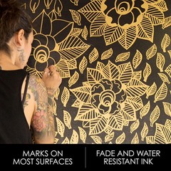 Sharpie Metallic Permanent Markers Fine Tip Pack Of 3 Gold Silver Bronze