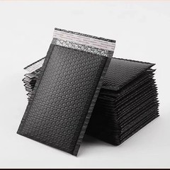 Black 4×8 Poly Bubble Mailers Padded Envelopes Mailing Bags Packing Self Seal .