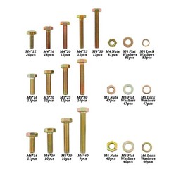 672 Pack Metric Bolts Nuts Assortment Kit Hex Head Grade 8.8 Alloy Steel