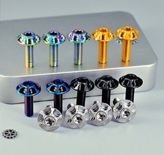 Milling flower head Titanium alloy screw M6x10 15 20 25mm front windshield Bolt