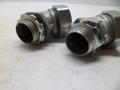 RACO 3/4″ FLEXIBLE CONDUIT CONNECTOR 45 degree ELBOW N.O.S. LOT OF 2 FREE SHIP