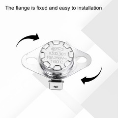 2Pcs KSD301 Thermostat 160℃/320°F 16A N.C Temperature Switch