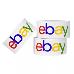 Lot 6 Rolls eBAY Sealing Packaging Tape Color Logo 2″ 75 Yards Carton Shipping