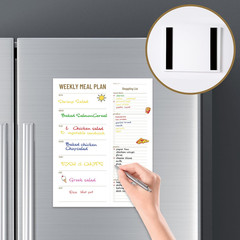 Undated Weekly Meal Planner Notepad with Magnetic Back and Grocery List