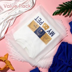 50 garment packaging bags, 7×8 inch frosted zipper bags with ventilation holes.