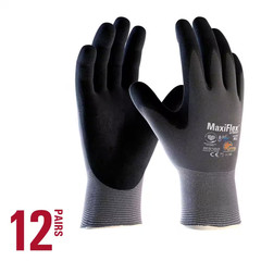 Maxiflex Ultimate Men’S Medium Gray Nitrile-Coated Outdoor and Work Gloves with