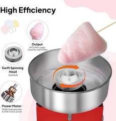 ROVSUN 15″ Commercial Cotton Candy Machine Maker Floss Pink 980W Family Party