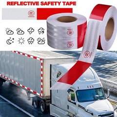 Reflective Tape CONSPICUITY Trailer Safety Warning Sign Auto Truck Red White NEW