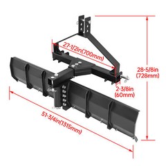 For Category 0 & 1 Tractors 3 Point Rear Grading Blade Scrape Blade Steel 52″