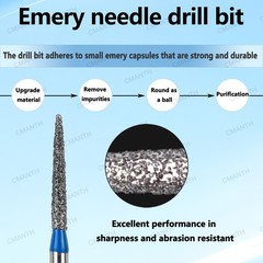 20PCS Dental Diamond Burs TC Taper Conical FG High Speed Bur Extra Fine Grit 859