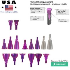 20Pcs US Dental Healing Abutment Closure Screw Fit Straumann B0ne Level NC/RC Ti