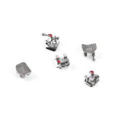 Dental Orthodontic Brackets Metal Mini Roth/MBT.022″/.018″ Hooks 3/345 Mesh Base