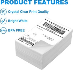 for Zebra & Rollo 4″ x 6″ Direct Thermal Address Shipping Labels Fanfold Rolls