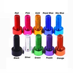 M6 Aluminum Alloy Allen Hex Socket Cap Head Screws Bolts Thread Length 8mm- 40mm