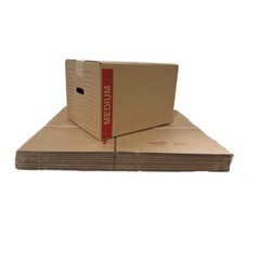 25 – Pack Medium Cardboard Moving Boxes 18x14x12 32 ECT With Handles