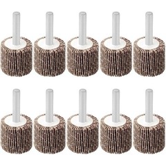 10Pcs 60 Grits Drill Flap Wheel Sander 1x1x1/4″ Flapper Sanding Grinding NEW
