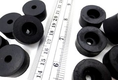 Screw Bolt On Rubber Bumper Pad Stand Fit For 3/16″ Screw Hole, 1″ Pad 1/2″ Tall