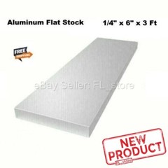 Aluminum Flat Stock 1/4″ x 6″ x 3 Feet Extruded Mill Finish Alloy 6061 NEW